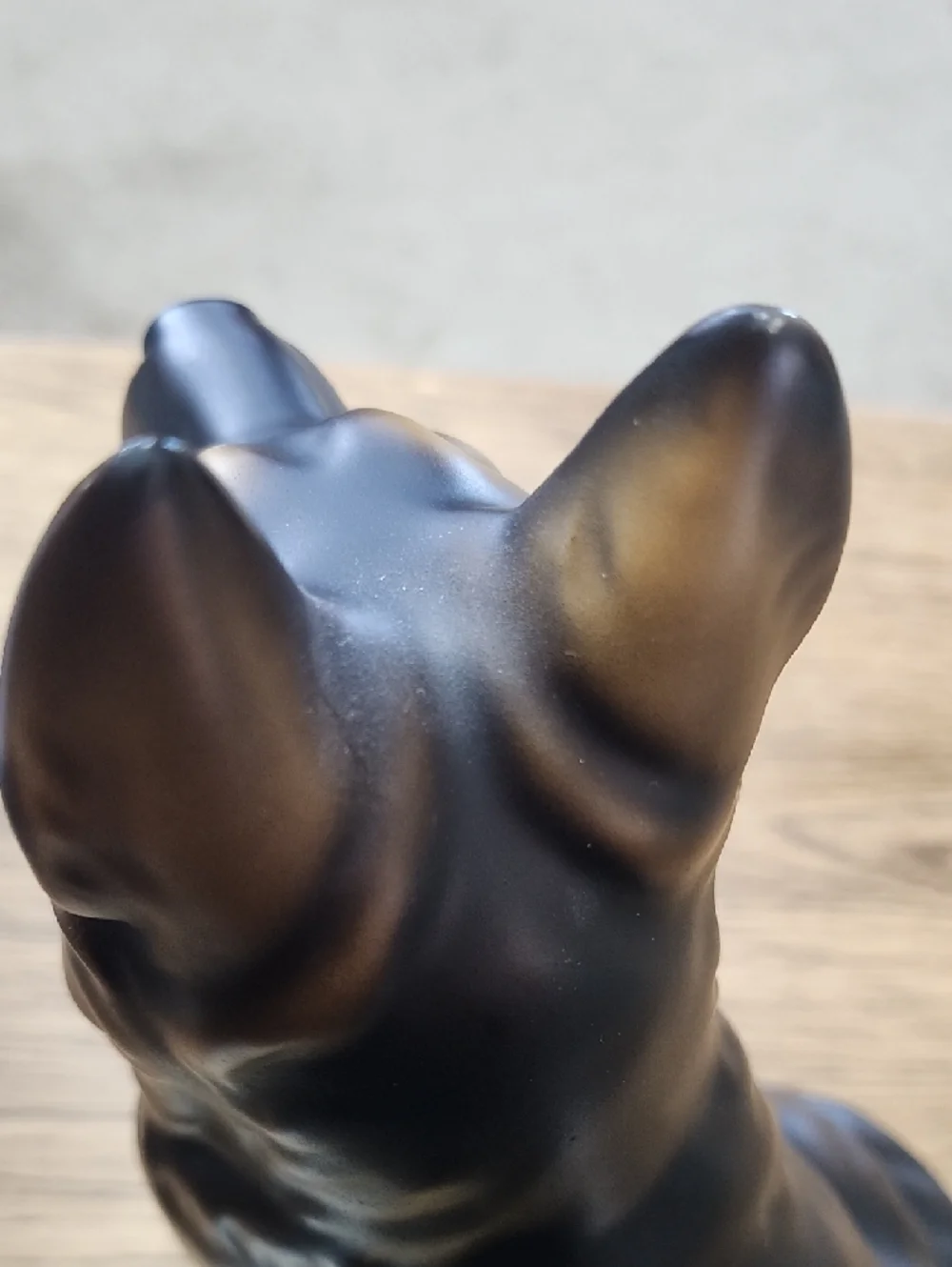 Beautiful, Large ceramic statue German Shepherd Dog Figurine Black & Tan puppy